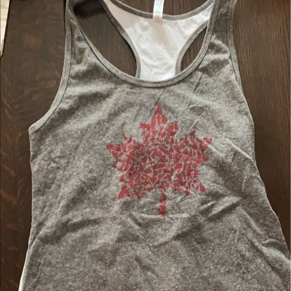 Grey tank top with a white non-see through back - Picture 1 of 2